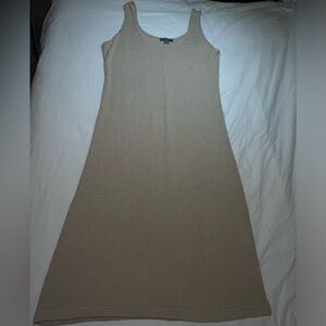 NWOT - PRIMARK Knit Dress | Long | Tan/Cream | Size 12 - Boho Beach Pullover NEW